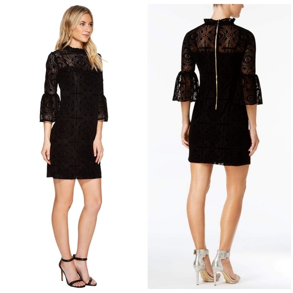 calvin klein burnout velvet dress